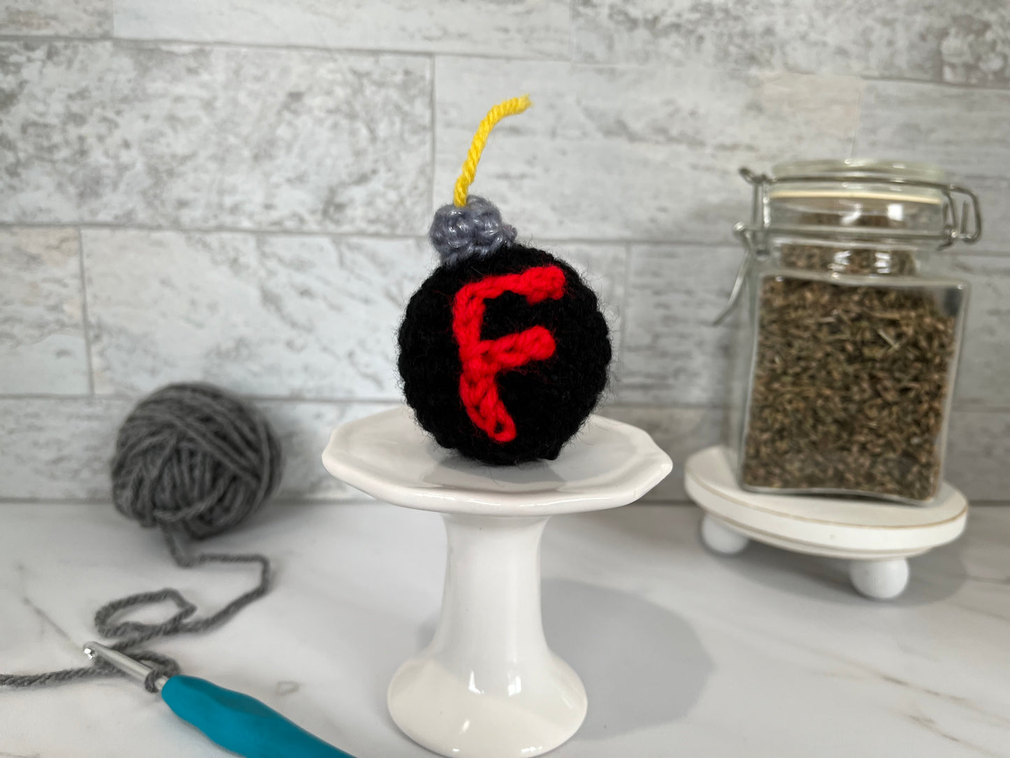 F Bomb Crochet Cat Toy