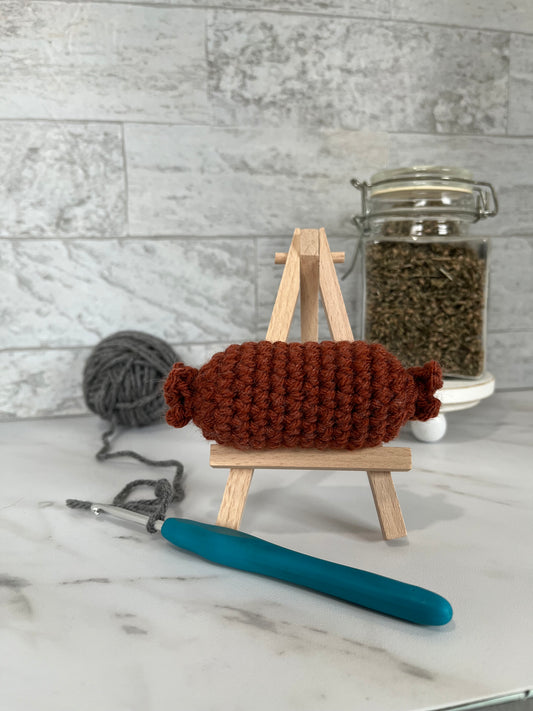 Sausage Crochet Cat Toy