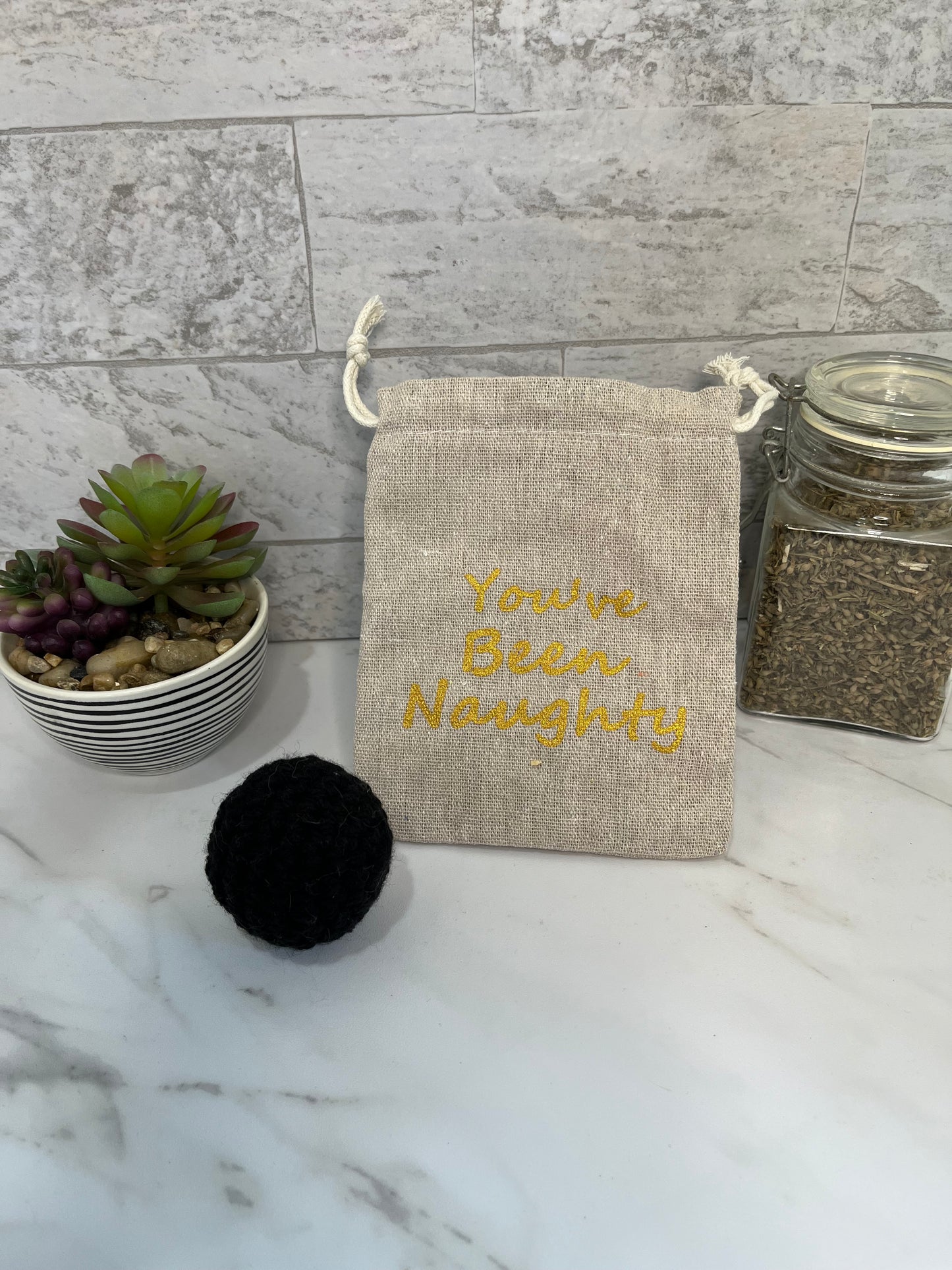 Naughty Cat Coal Sack Toy