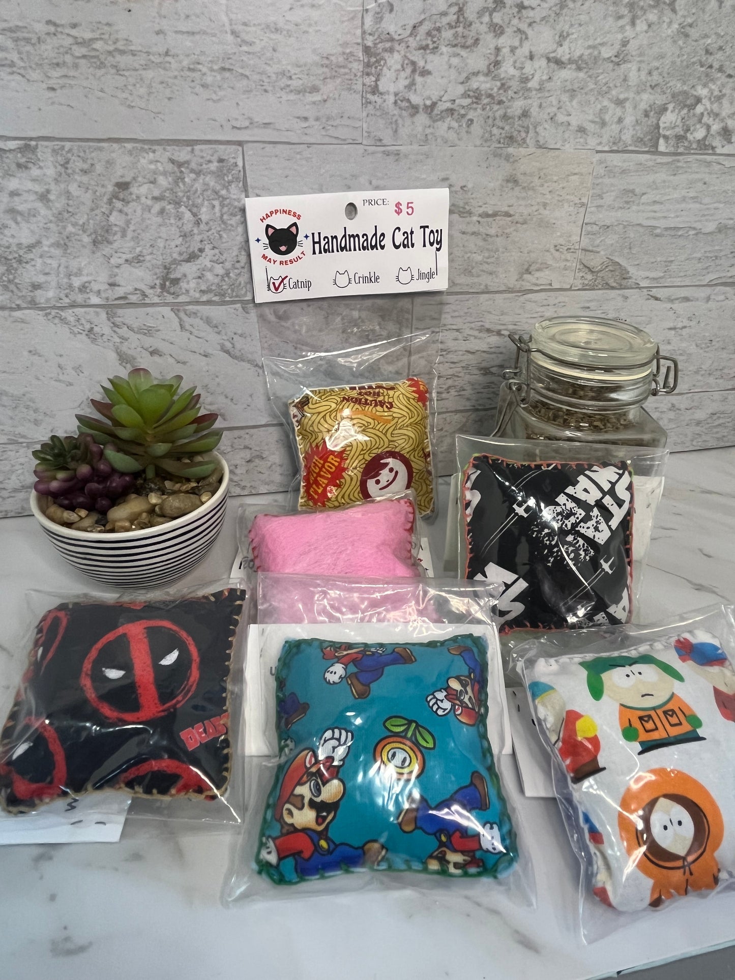 Fabric and Felt Cushion Cat Toys