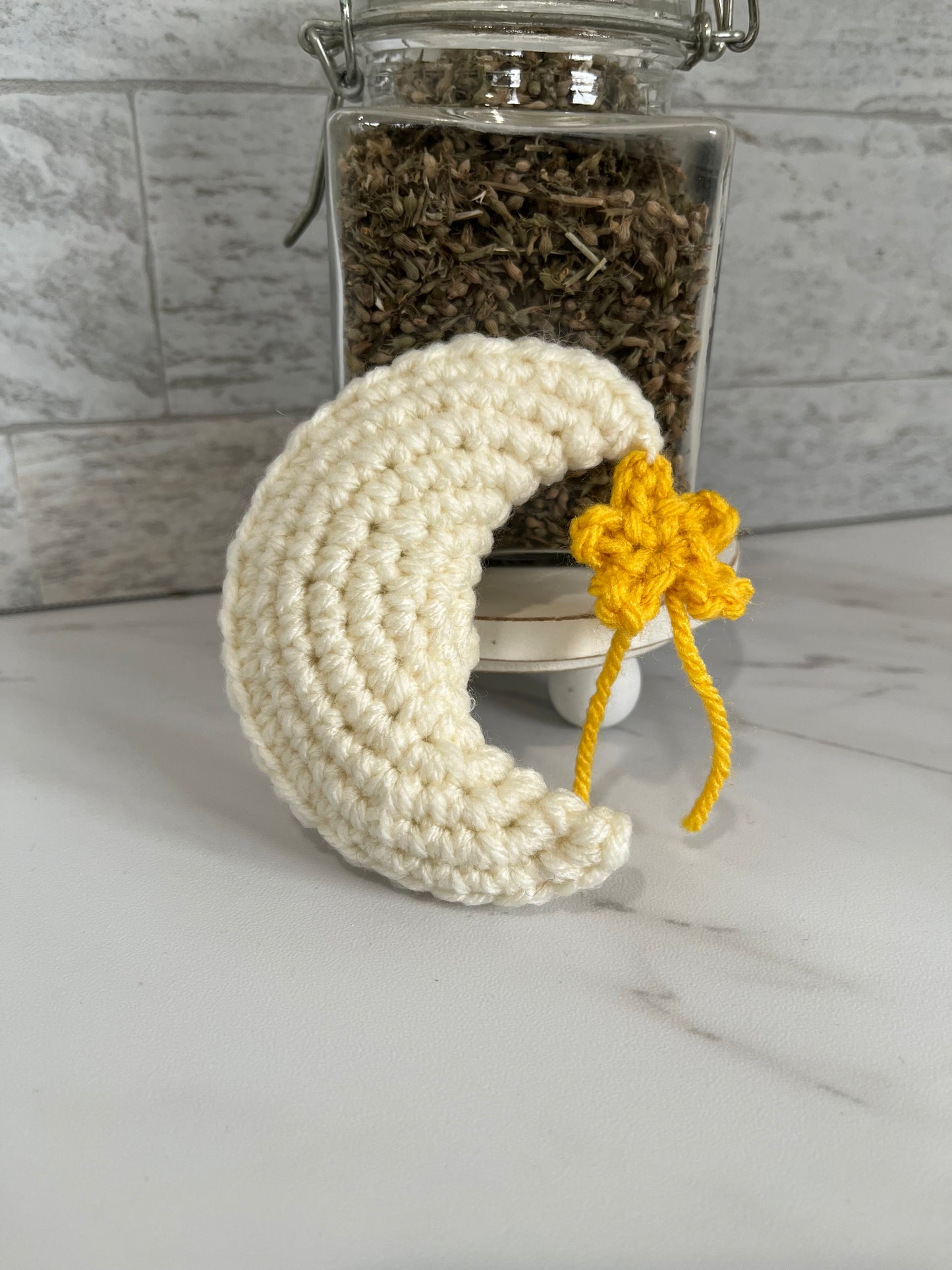 Crescent Moon Crochet Cat Toy