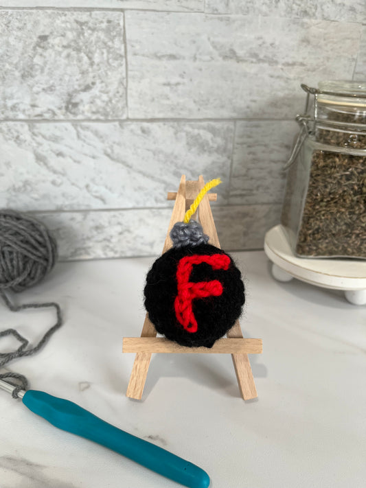 F Bomb Crochet Cat Toy