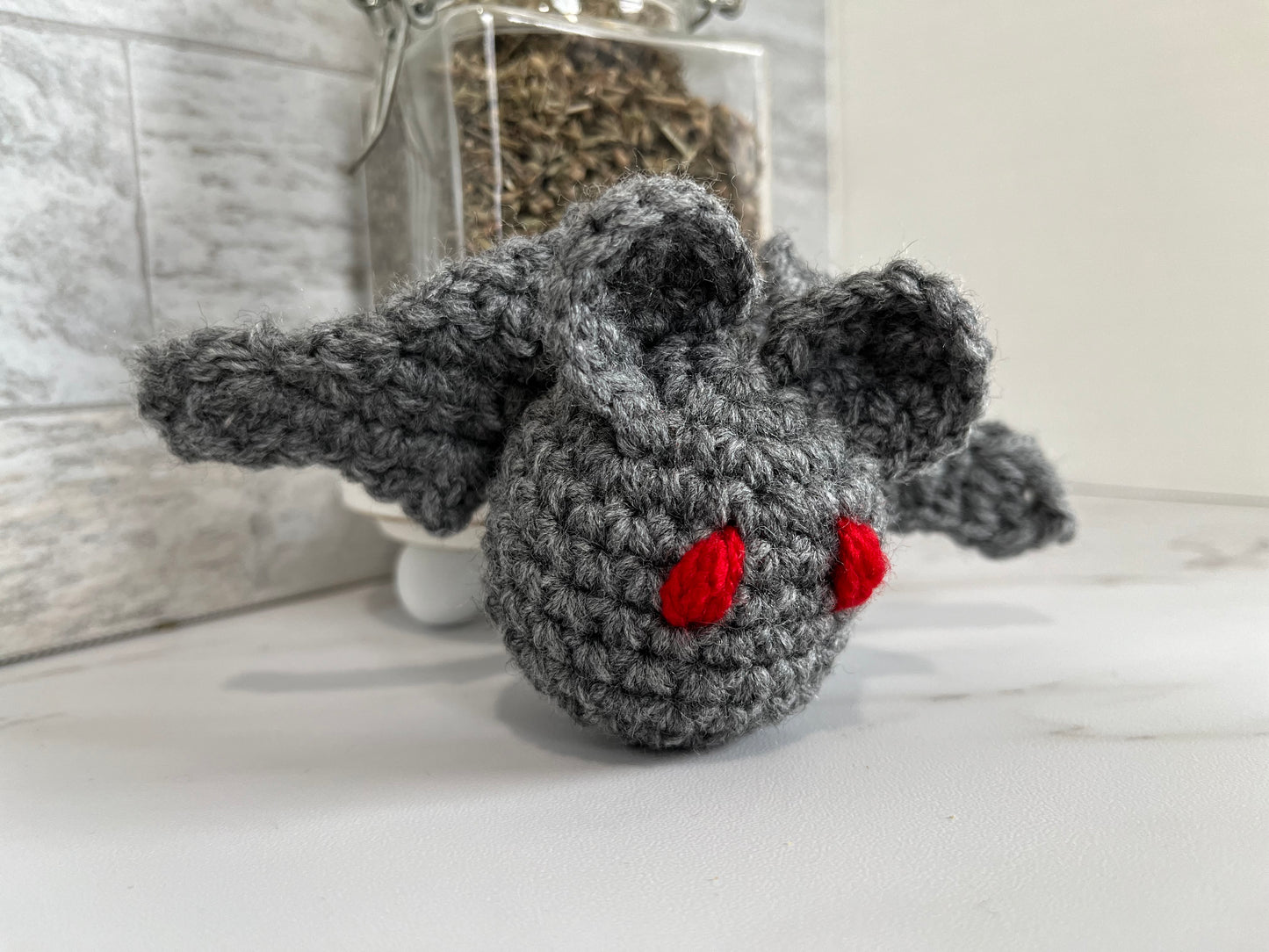 Spooky Stuff - Bat! Handmade Crochet Cat/Ferret Toys - Catnip, Jingle Bell, Crinkle