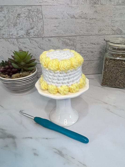 Birthday Cake Crochet Cat  Toy