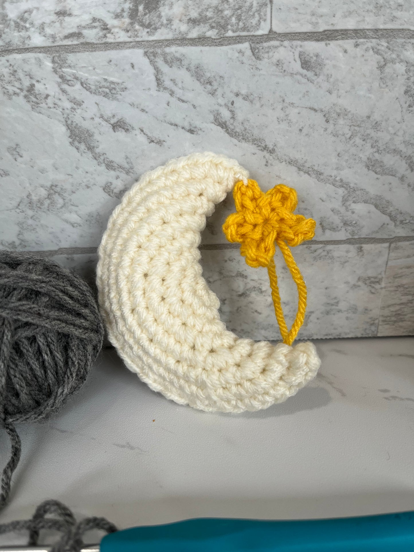 Crescent Moon Crochet Cat Toy