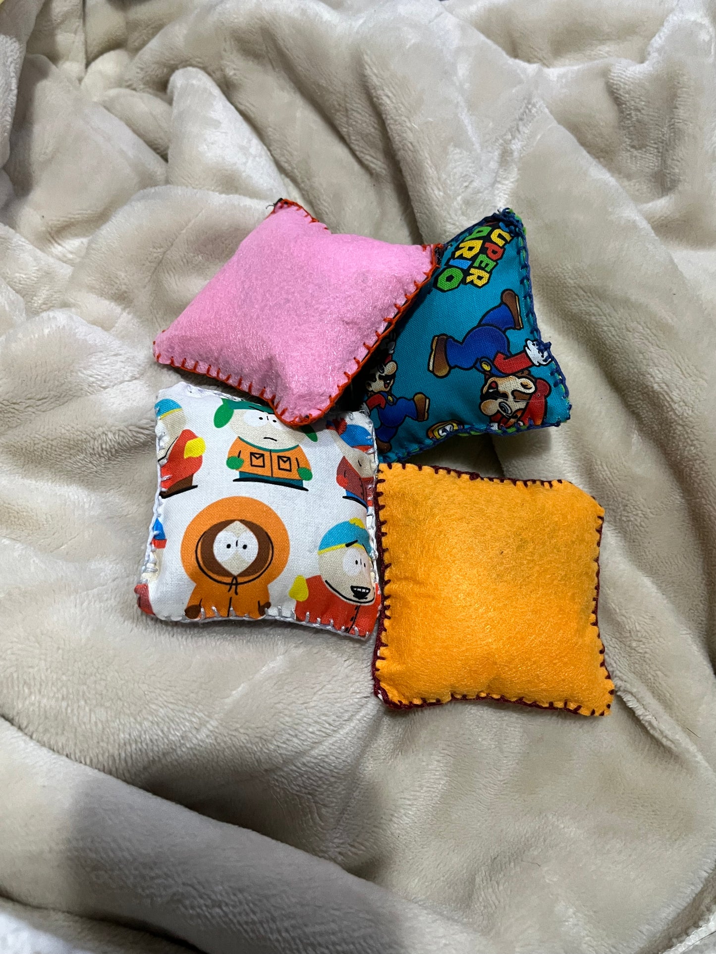 Fabric and Felt Cushion Cat Toys