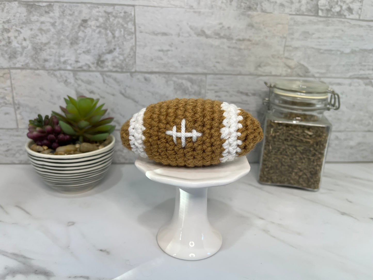 Football Crochet Cat  Toy