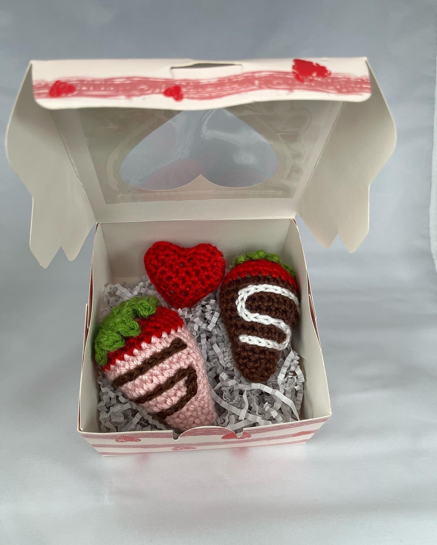 Valentine's Day Crochet Cat Toy Gift Set