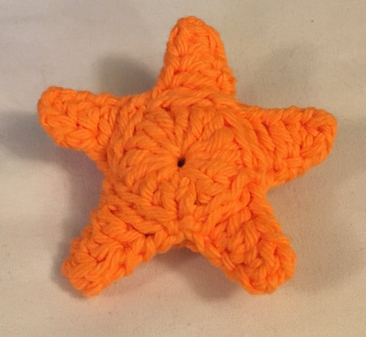 OCEAN FRIENDS - Starfish! Handmade Crochet Cat/Ferret Toys - Catnip, Jingle Bell, Crinkle